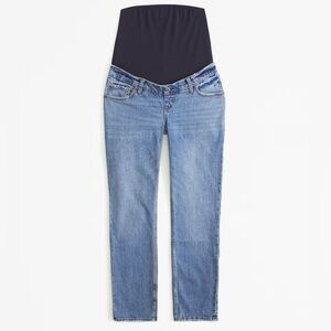 Abercrombie Ankle Straight Maternity Jean, size 25, medium wash
